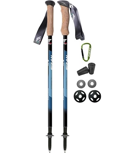 Amazon.com: Fizan Compact 4 個登山杖– 超輕、背包、穿越登山杖、可